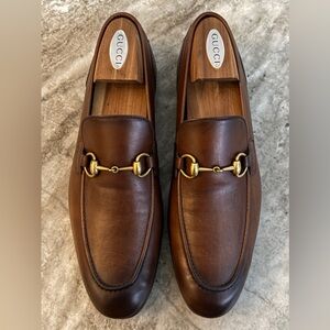 GUCCI JORDAAN Horsebit Leather Loafer Brown Ombre 10 / 10.5 US $1100 1953